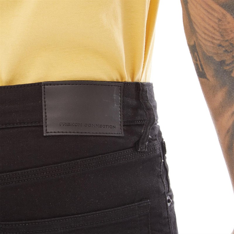 French Connection Mens Denim Shorts Black
