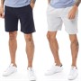 French Connection Shorts en jersey homme, Pacquet Double, Marine/Gris Chiné Clair