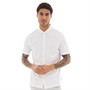 French Connection Mens Short Sleeve Pique Shirt White