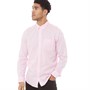 French Connection Mens Long Sleeve Linen Shirt Soft Pink