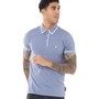 French Connection Polos à manches courtes Piping Homme Bleu Clair Chiné