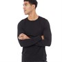 French Connection Mens Crew Neck Long Sleeve Top Black