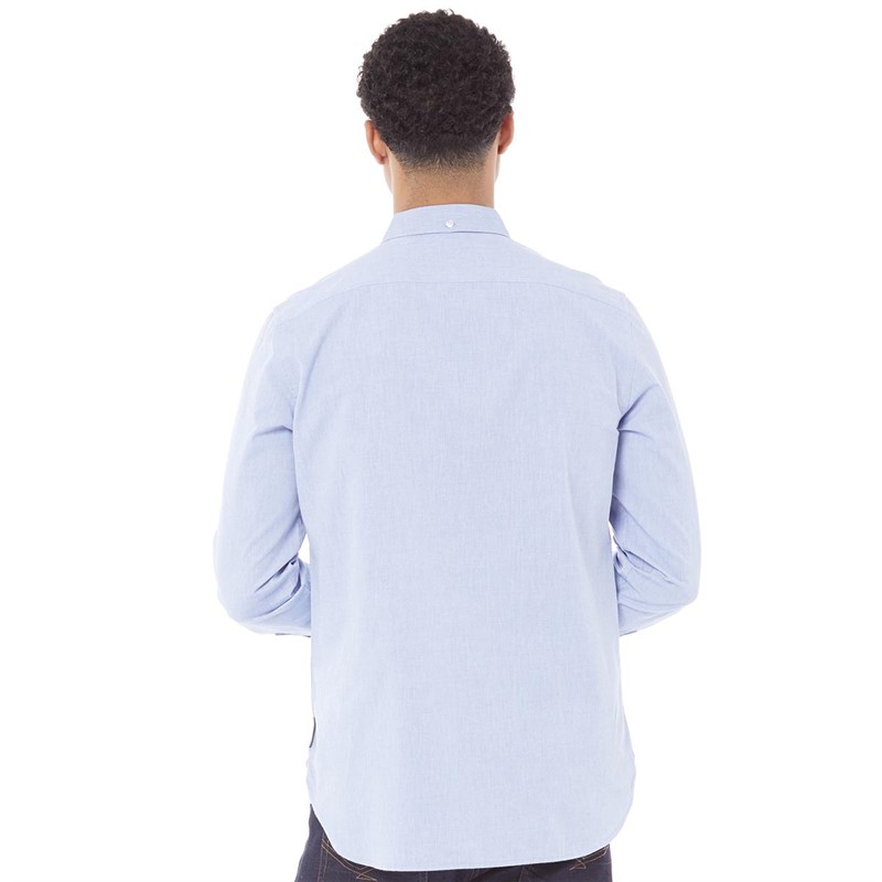 French Connection Mens Long Sleeve Oxford Shirt Sky