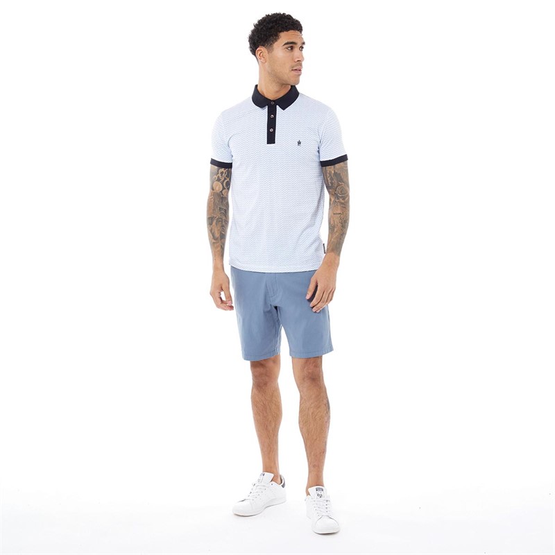 French Connection Heren Chino 4 Chino shorts Vervaagd Indigo