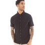 French Connection Mens Short Sleeve Pique Shirt Marine