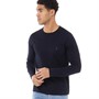 French Connection Mens Crew Neck Long Sleeve Top Marine