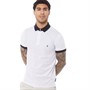 French Connection Mens Tear Solid Sleeve Polo White/Marine