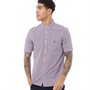 French Connection Mens Short Sleeve Gingham Shirt RVM Gingham/Marine Logo