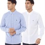 French Connection Chemises à Manches Longues Oxford Homme Multicolore