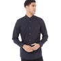 French Connection Mens Long Sleeve Plain Logo Shirt Marine