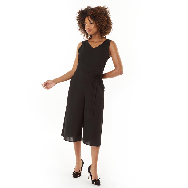 Womens black 2025 culotte jumpsuit