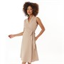 French Connection Womens Shawl Sleeveless M Dress Pebble