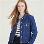 French Connection Womens Denim Jacket Mid Blue