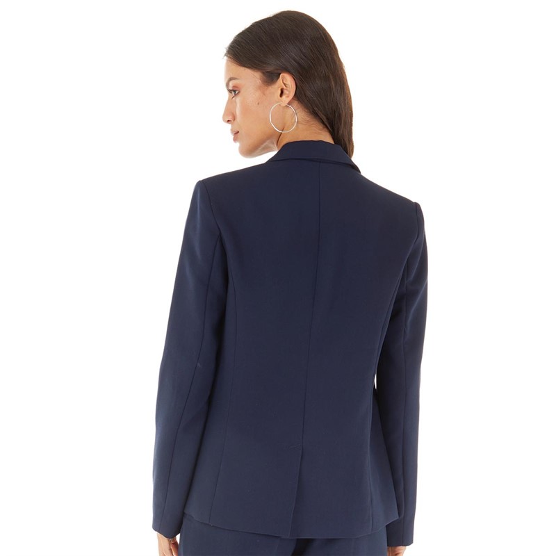 French Connection Womens Lux SBS Blazer Dark Navy