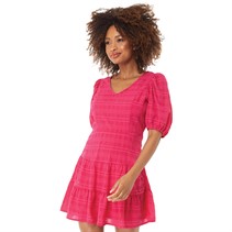 French Connection Womens Vee Tiered K Dress Hot Pink