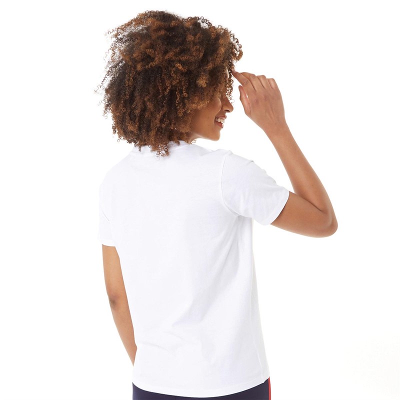 French Connection Womens Fiesty As FCUK T-Shirt White/Poppy