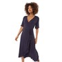 French Connection Womens Wrap Frill M Dress Dark Navy