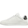 French Connection Mens Contrast Heel Trainers White/Mid Grey