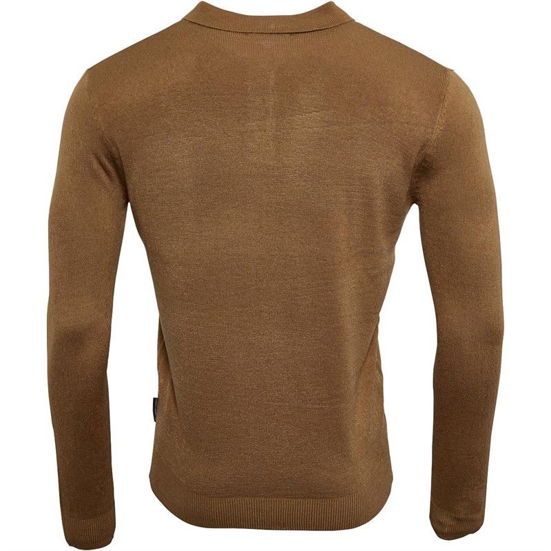 French Connection Heren Polo’s met lange mouwen Camel