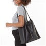 French Connection Womens Knotted Tote Bag Black