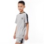 French Connection T-Shirt und Shorts Panel Set Hellgrau Melange/Marine Jungen