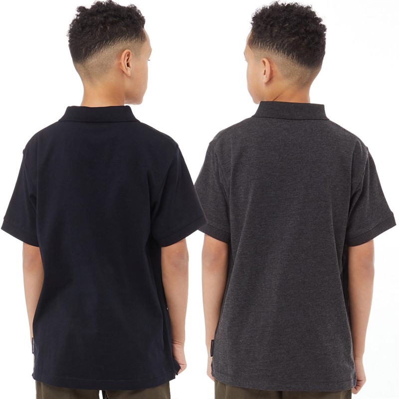 French Connection Jongens Polo Shirt 2-pack Multi 2 Marine/Marine Melange