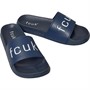 French Connection Mens FCUK Slides Marine/White