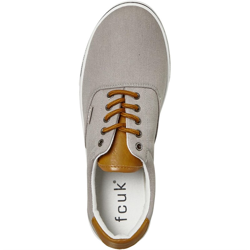French Connection Mens Deck Canvas Pumps Grey