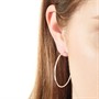 French Connection Womens Small Classic Hoop Earrings Silver