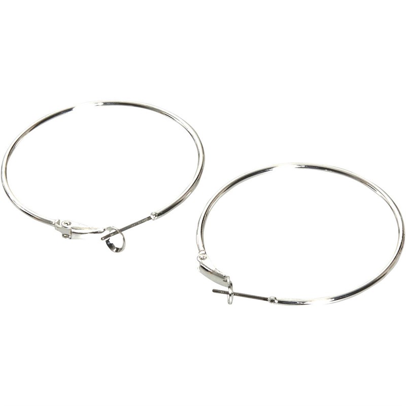 French Connection Womens Small Classic Hoop Earrings Silver