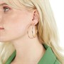 French Connection Womens Two Pack Large Hoop Earrings Gold
