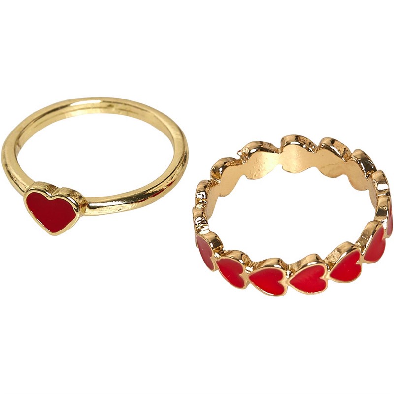 Ruby enamel heart ring cheap store