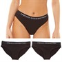French Connection Womens Three Pack Briefs Black/Black/Black