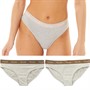 French Connection Womens Three Pack Briefs Grey Melange