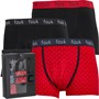 French Connection Mens FCUK Three Pack Boxers Black/Red Print/Black