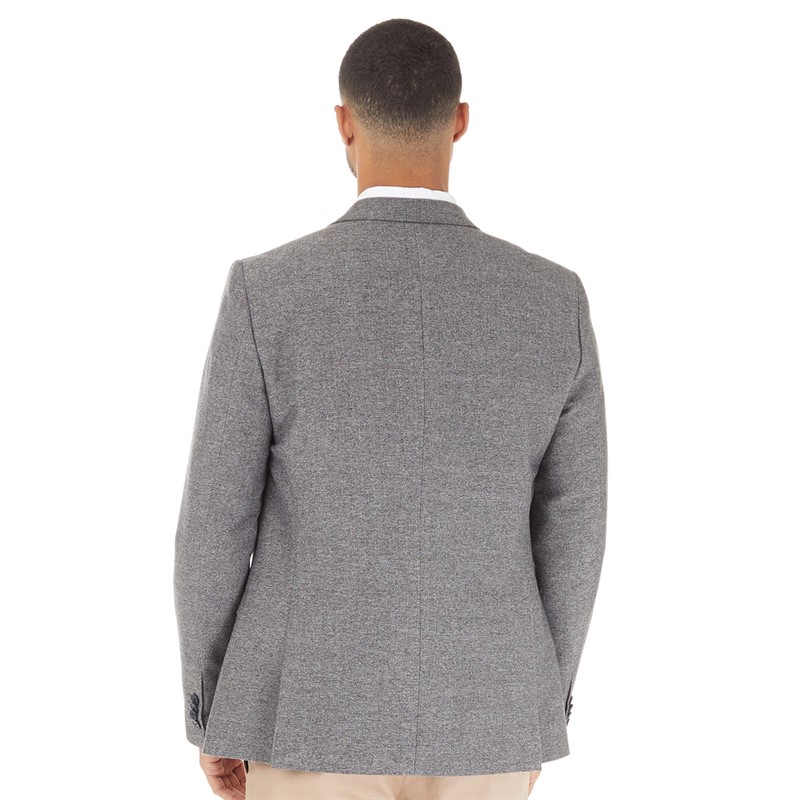French Connection Mens Herringbone Blazer Grey