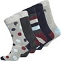 French Connection Mens FC Five Pack Crazy Dress Socks Multi Light Grey/Charcoal/Chateaux/Light Blue