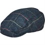 French Connection Mens FC Check Flat Cap Marine Check