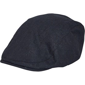 Buy French Connection Mens FC Herringbone Flat Cap Marine Black