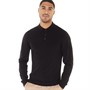 French Connection Mens Cash Long Sleeve Polo Neck Jumper Black