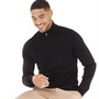 French Connection Herren French Connection  Cash 1/4 Zip Pullover Schwarz