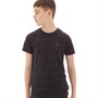 French Connection Boys Thin Stripe T-Shirt Marine/Gunmetal