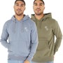 French Connection Mens Two Pack Script Hoodies Light Blue/White-Khaki/White