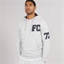 French Connection Mens Overhead Chest Hoodie Light Grey Marl/Marine