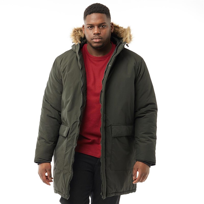 Buy French Connection Mens Plus Size Parka Khaki