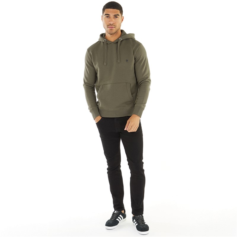 French Connection Mens Overhead Hoodie Khaki