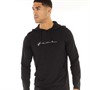 French Connection Mens Scribble Long Sleeve Hooded Top Black/White