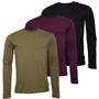 French Connection T-shirts à manches longues Homme - Lot de 3 - Noir/Kaki/Chateau