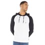 French Connection Mens Raglan Hooded Top White/Marine