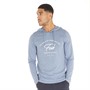 French Connection Mens Established Hooded Top Light Blue Melange/White